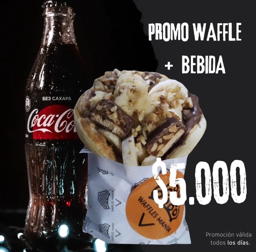 1 Waffle + 1 Bebida